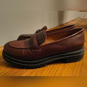Madewell Lug Sole Penny Loafers Brown Size 9.5